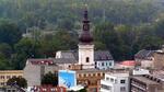 Nová radnice - pohled z vyhlídkové věže, kostel Sv. Václava, Ostrava